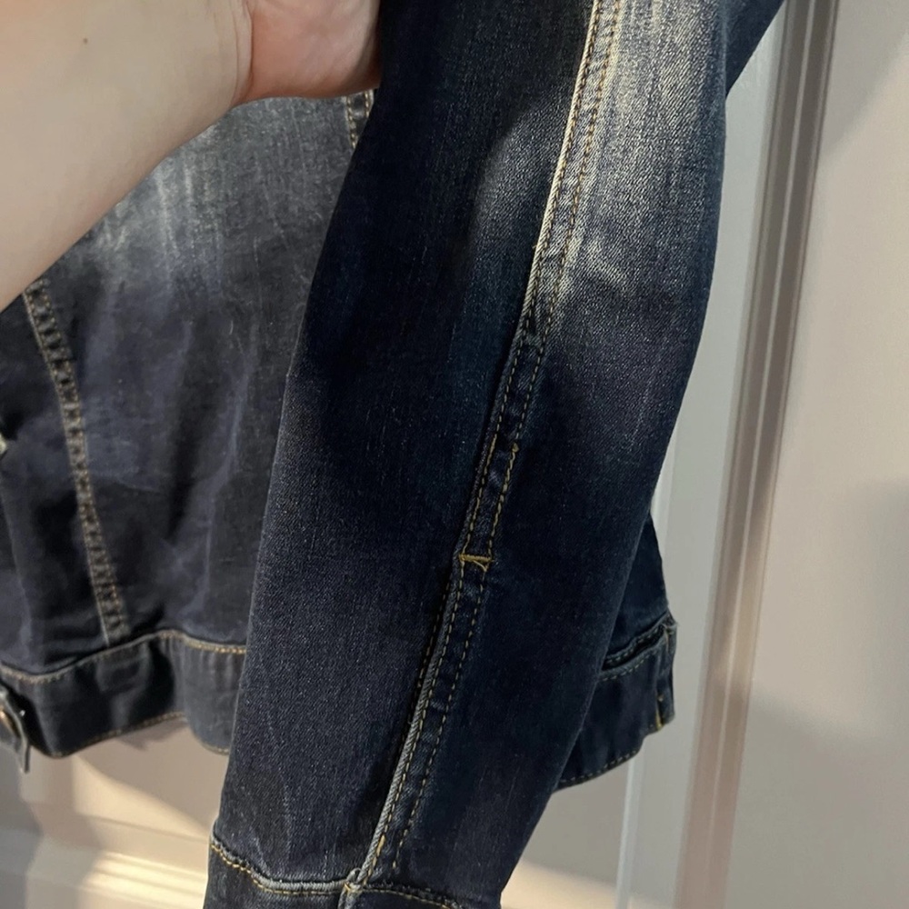 Blue Distressed Denim Jacket - Picture 6 of 6